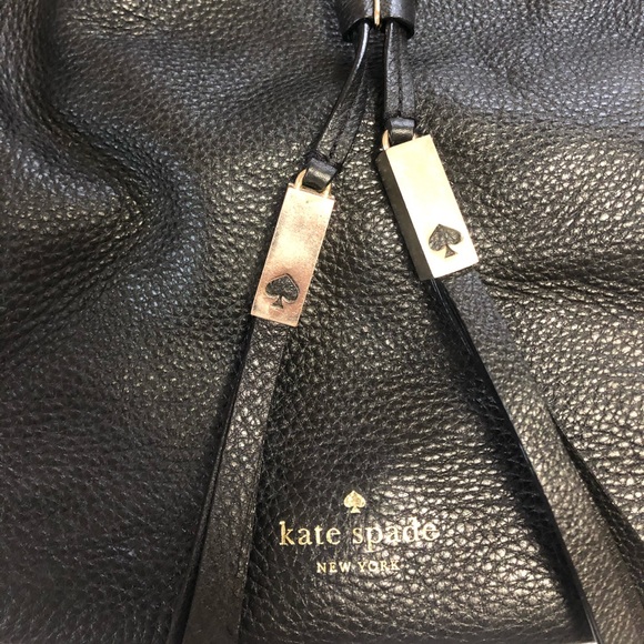 kate spade black leather bucket bag - Picture 2 of 5